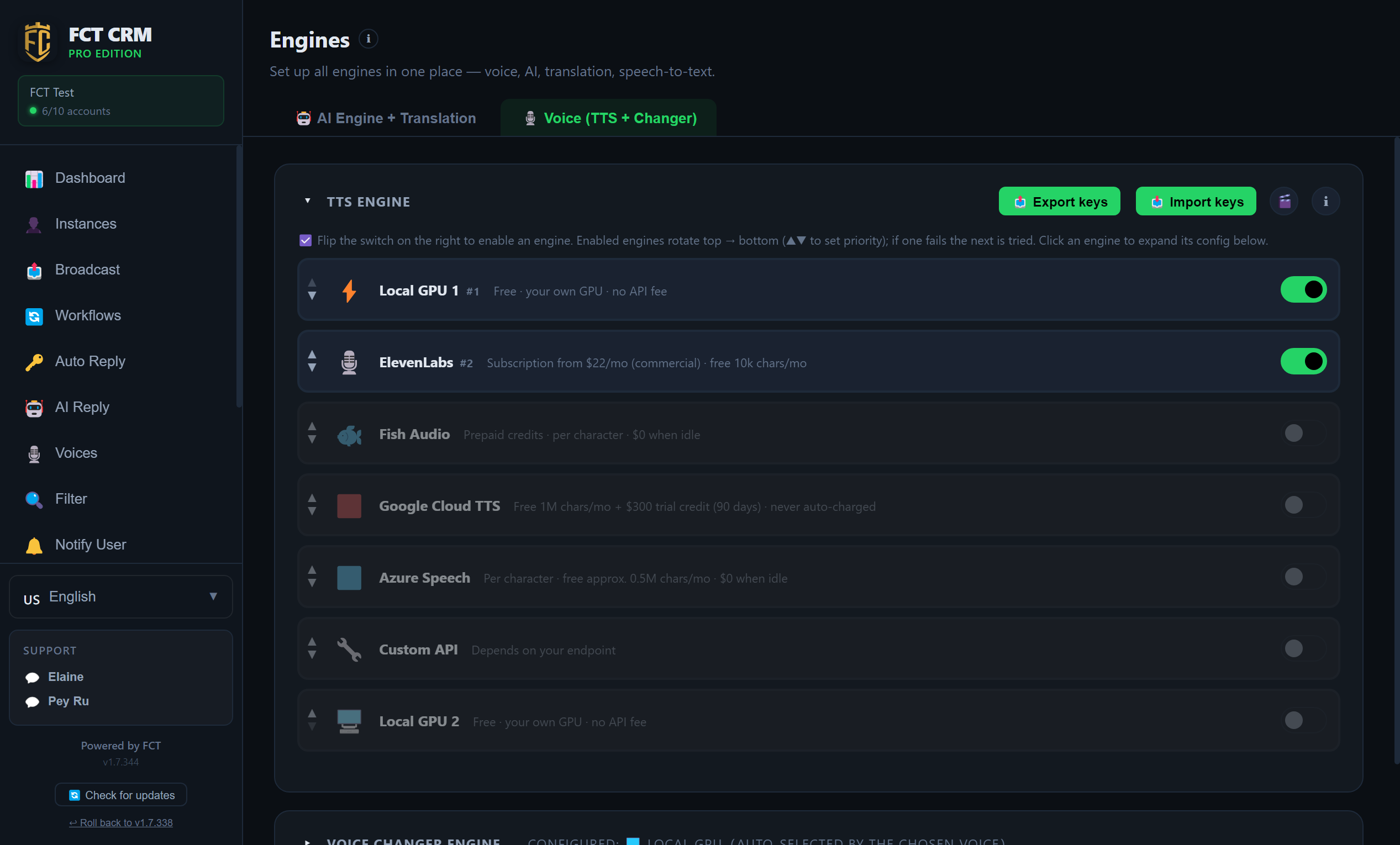 AI & Translation engines