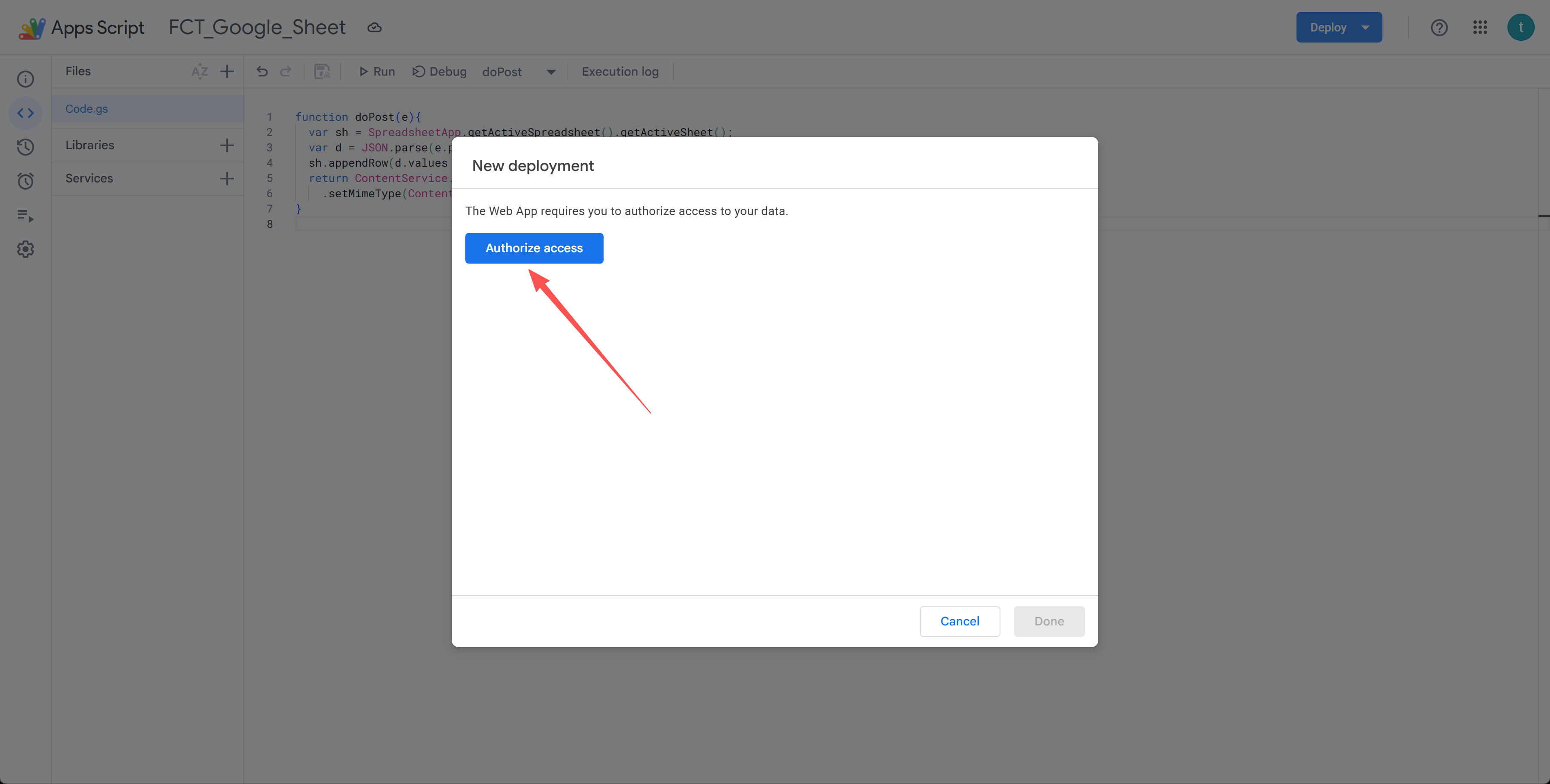 Authorize access